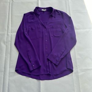 The Portofino Slim Fit Shirt from Express in Purple
